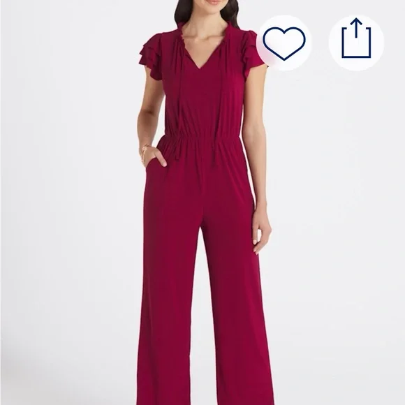 Kaileigh Burgundy Jumpsuit - Picture 6 of 6